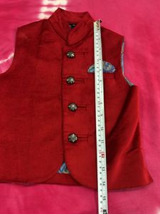 Red Festive Boys Waistcoat