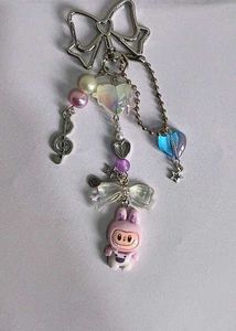 Purple Labubu Keychain