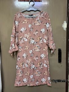 Pink Open Sleeve Dress - MODE