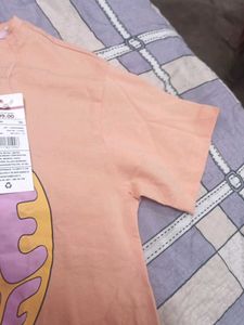Peach Graphic Print T-shirt 🆕