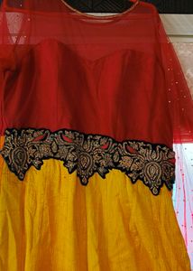 Yellow Red Gown