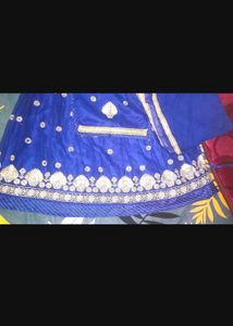 Blue Embellished Rajputi poshak