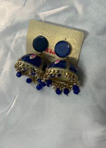 light weight brand new pretty Blue Jhumka Earrings