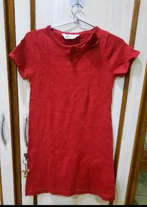 Red Dress with Bow Detail