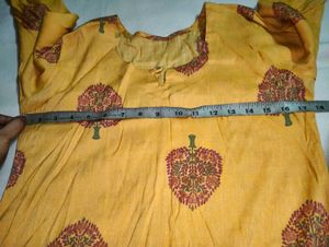 Yellow Printed Kurta 💗