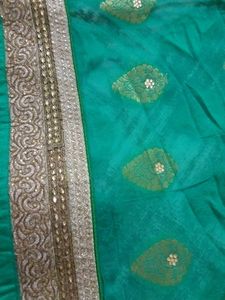 ETHNIC GREEN SAREE