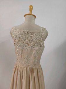 Lace Bodice Chiffon Gown
