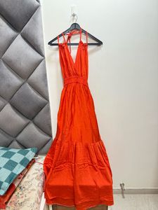 Strappy Orange Coral Dress