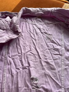 Lilac Denim Jacket