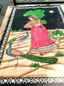 Hand-Painted Indian Textile Art