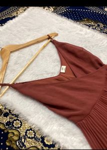 New Brown Western Wear Dress...