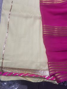 Beautiful Golden Line Light Yellow Suit