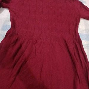 Burgundy Long Sleeve Dress