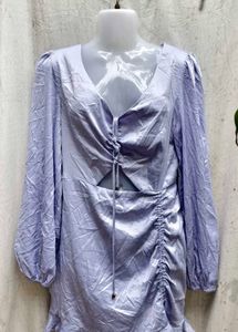 Lilac Cutout Mini Dress