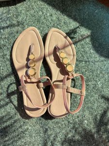 Elegant Beaded Thong Sandals