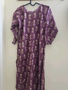 Floral Print Kurti With Dupatta