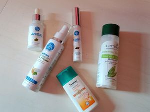 Skincare Products (Serum,Undereye Cream,Toner, Moisturizer, Sunscreen Lotion)