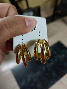 Golden Fashion Earrings
