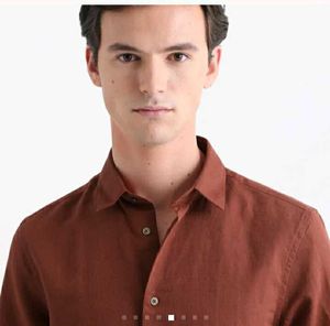 NEW RARE RABBIT LINUX Rust Regular Fit Shirt