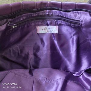 Woven Purple Clutch