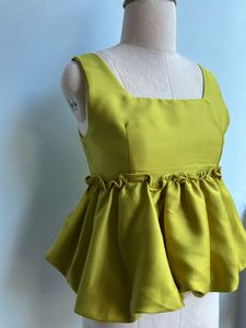 Green Peplum Top