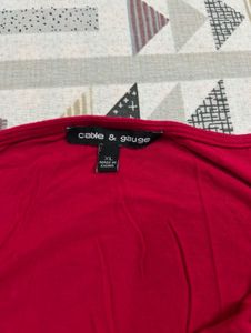 Charming Red Sleeveless Top