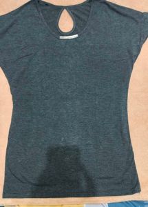 Gray Casual T-shirt Top
