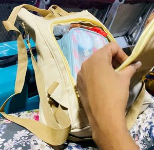 Floral Embroidered Anti-Theft Backpack