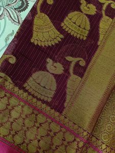 Purple Cotton Saree With Blouse 💜✨