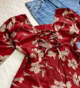 trendy square neck latest trending short kurti