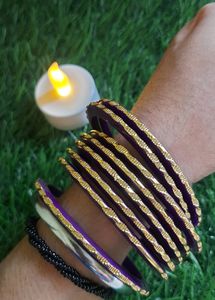 Golden And Purple Bangles💜✨️