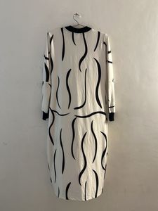 Abstract Print Long Sleeve Dress
