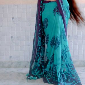 Jaipuri Printed Mulmul Cotton SAREE