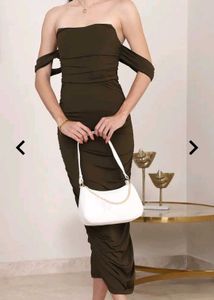 Olive Green Bodycon long dress 🕊️