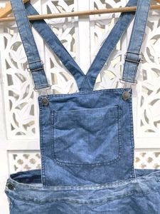 Ice Retro Flare Denim Overall Skirt D
