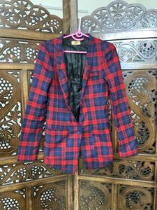 blazer red and black