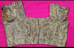 Golden Sequin Work Blouse