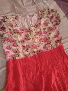 Floral &amp; Lace Dress(Kurti)