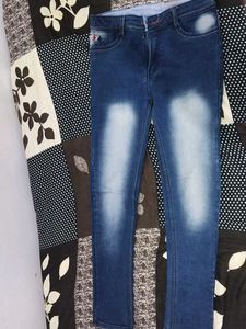 Mens Casual Slim Fit, Navy Blue Jeans