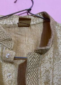 Gold Patterned Kurta