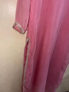 Pink Suit set with Banarasi Dupatta