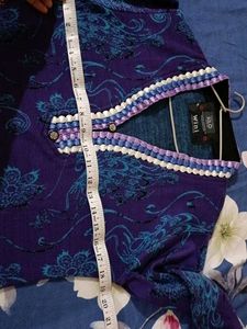 Purple Printed warm Kurta