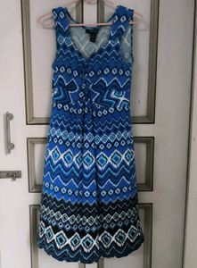 Blue Patterned Dress