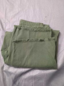 Green Wide Leg Jeans