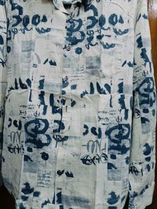 🇳🇿💫🔥 Abstract Print Button-Down Shirt
