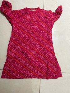 Pink Printed Kurti
