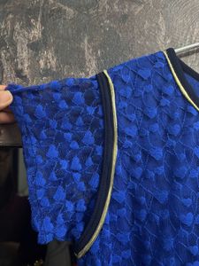 Royal Blue Lace Top
