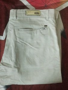 Beige Casual Pants