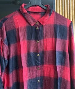 Red and Black Checked Shirt, Size - 34-36