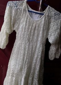 Women&#39;s Off-White Short Dress
